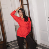 POPLIN KIMONO BLOUSE | ROUGE