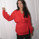 POPLIN KIMONO BLOUSE | ROUGE