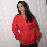 POPLIN KIMONO BLOUSE | ROUGE