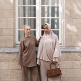 FEATHER WOOL SET | CAMEL