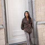 POPLIN KIMONO BLOUSE | MOCHA