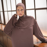 INSTANT BAMBOO HIJAB | WALNUT
